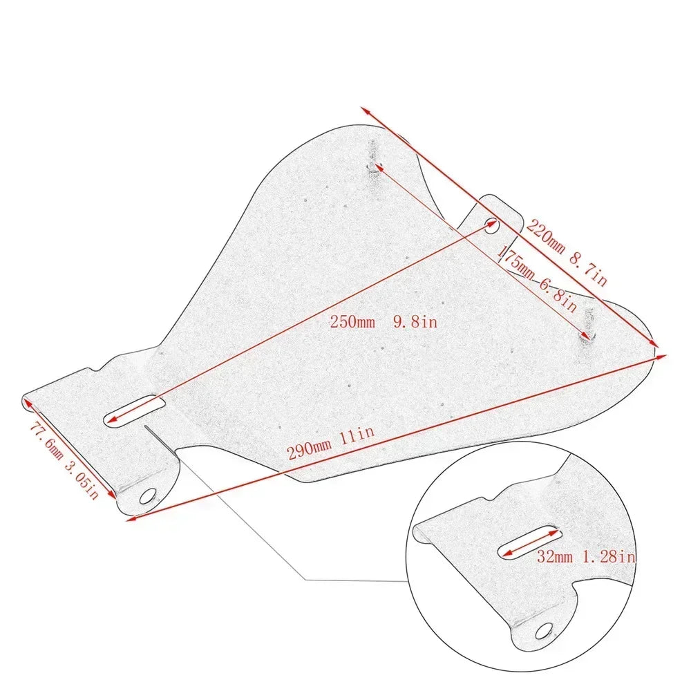 Motorcycle Universal Brown PU Solo Driver Seat Springs Bracket Mount Kit For Harley Honda Yamaha Suzuki Indian Triumph BMW ATV