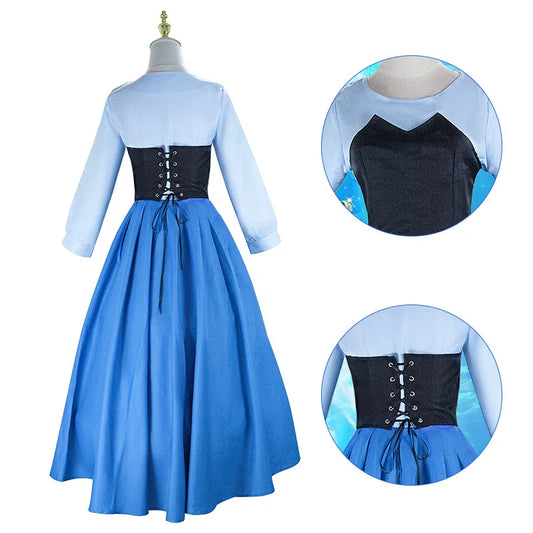 Ariel Costume Dress Gown Cosplay for Girls Women Halloween Carnival Stage Performance Wear Disguise Costumes Adult