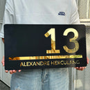 Custom Laser Cut 28/40/45cm Acrylic Modern 3D Floating House Number Sign Outdoor Street Name Waterproof Plate Matte Black White