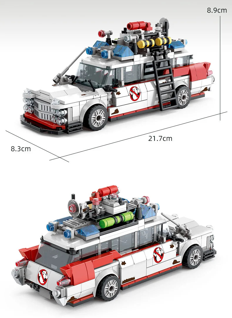 Mini Ghost Racing Car Building Blocks 562PCS MOC Model Car Bricks DIY Assembly Toy Kids Adults Halloween Christmas Birthday Gift