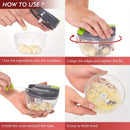 500/900ML Manual Food Processor Vegetable Chopper Hand Crank Garlic Mincer Portable Onion Cutter Fruits Herb Kitchen Accessories