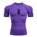 Camiseta deportiva de verano de secado rápido para hombre, camiseta de compresión de manga corta de segunda piel para gimnasio, entrenamiento, fitness, correr, ropa para hombre