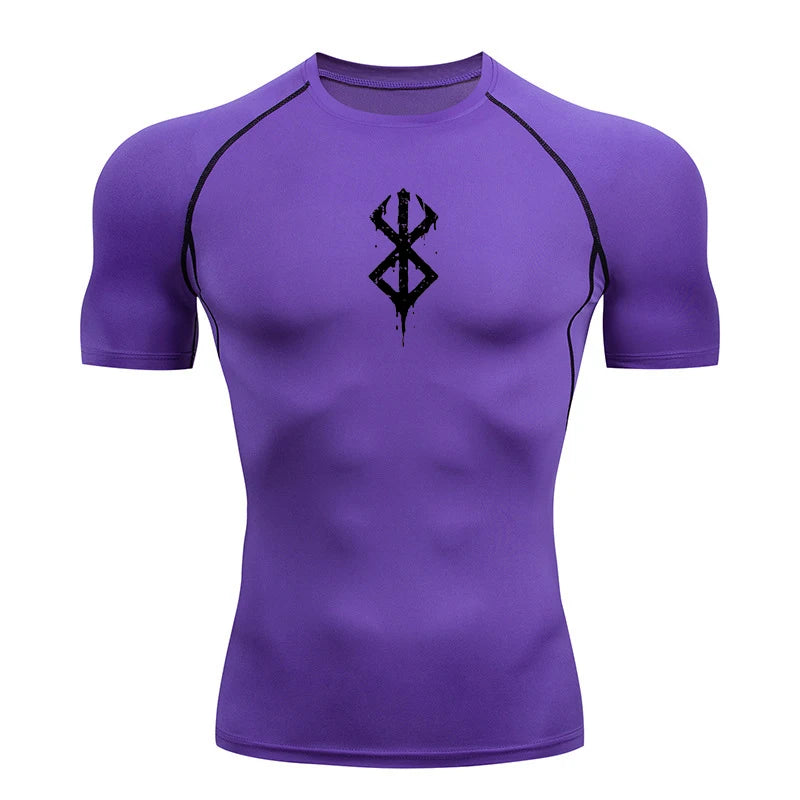 Camiseta deportiva de verano de secado rápido para hombre, camiseta de compresión de manga corta de segunda piel para gimnasio, entrenamiento, fitness, correr, ropa para hombre