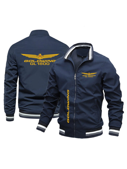 Spring and Autumn New Gold Wings GL1800 Biker Jacket Pilot Fashion Windbreaker Leisure Baseball Suit Men's Motorcycle Clothing