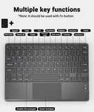 Wireless Backlit Bluetooth with Touchpad Ultra Slim 7-Colors Backlit Keyboard Portable Rechargeable Keyboard for ipad