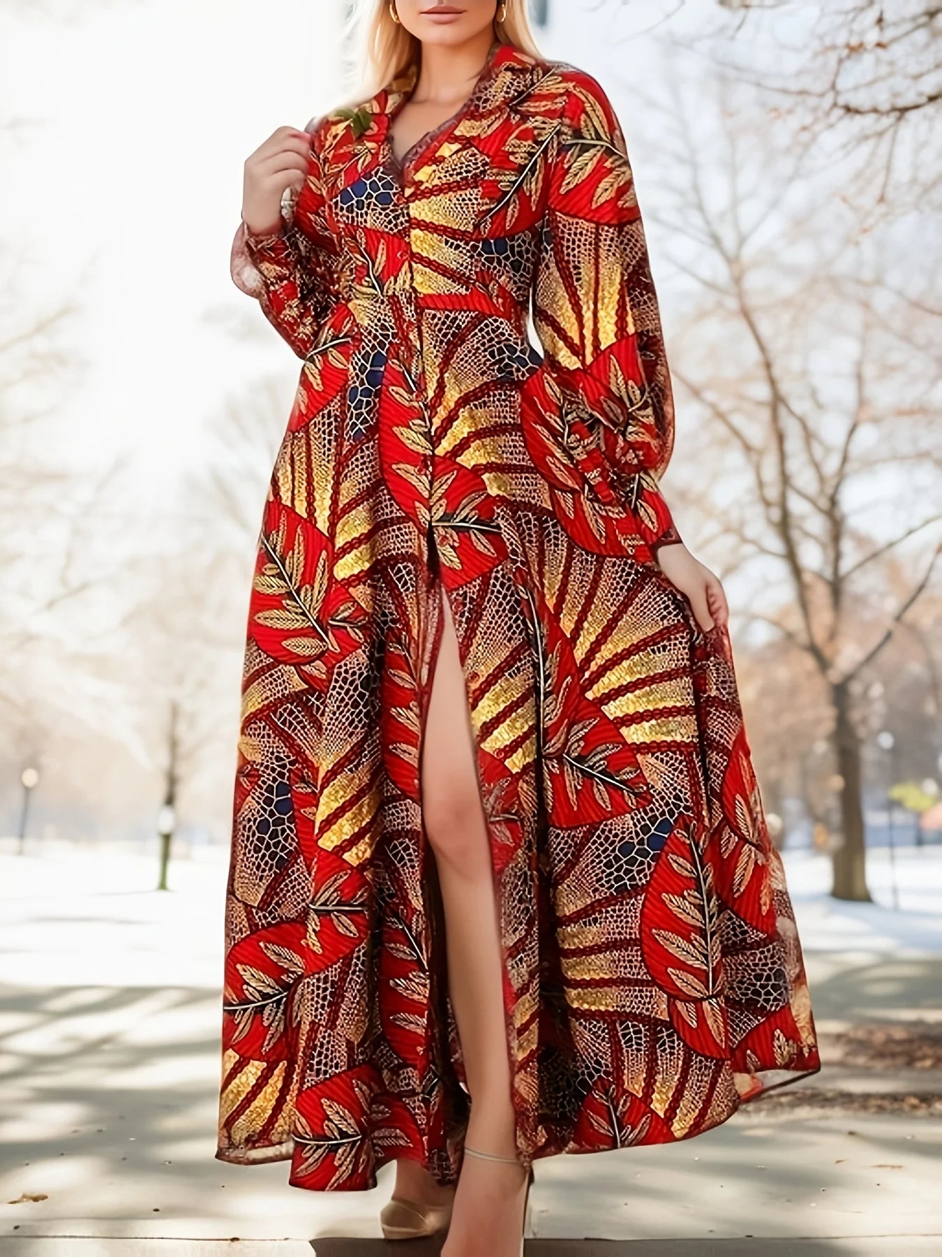 Plus size camisa vestido africano democrático tropical tribal impressão botão lapela com bolso vestido longo festa de férias datas melhor