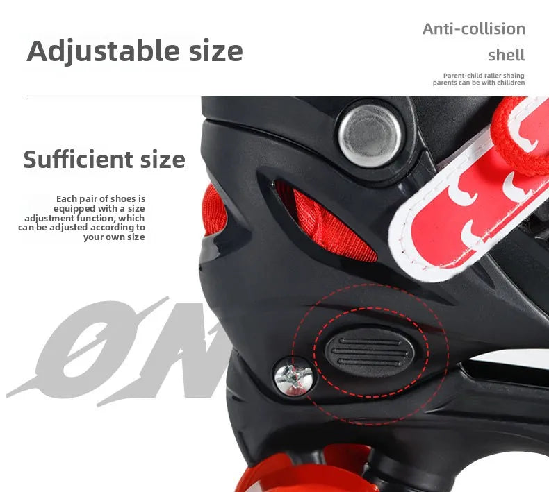 Children's New Flashing Double-Row Four-Wheel Shoes Boys and Girls Ice Skates Children's Roller Shoes