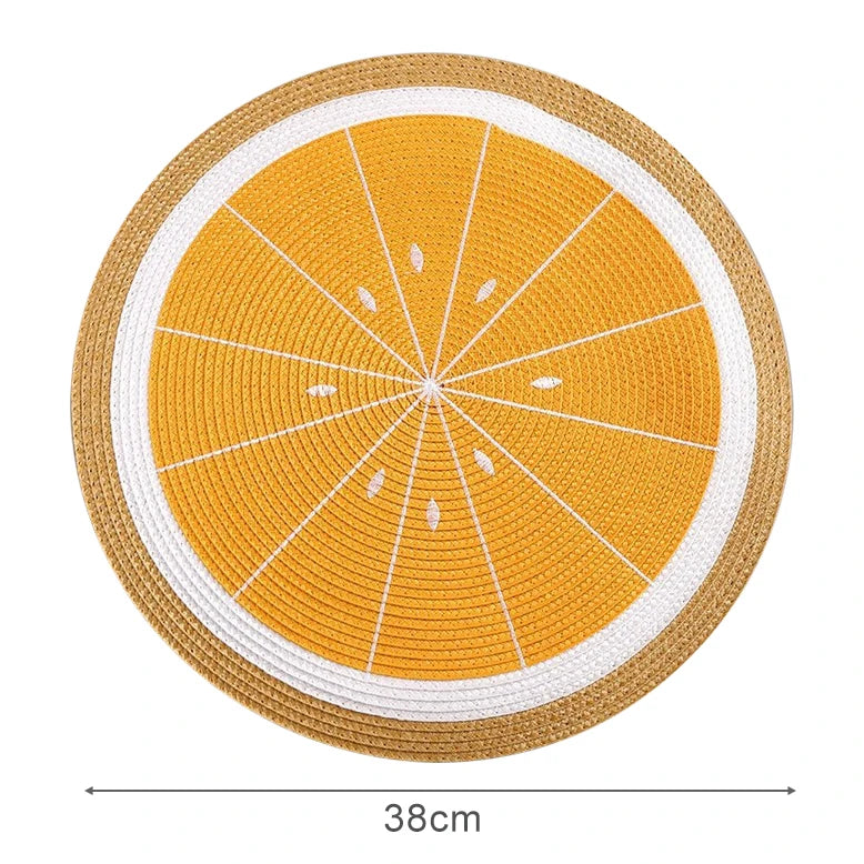 Round Placemats Set  Braided Circle Place Mat Washable Table Mats for Kitchen Dining Table Mixed Color Non-Slip Place mats