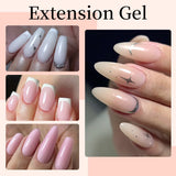 UR SUGAR 15ml Extension Nail Gel Polish Nails Finger Form Clear Nude Pink Nail Art Camouflage Hard Gel Acrylic Nail Manicur