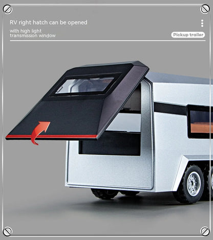 Camiones de juguete para niños, modelo Cybertruck, camioneta plateada, de metal fundido a presión, con sonido y luz, a partir de 3 años, escala 1:32.