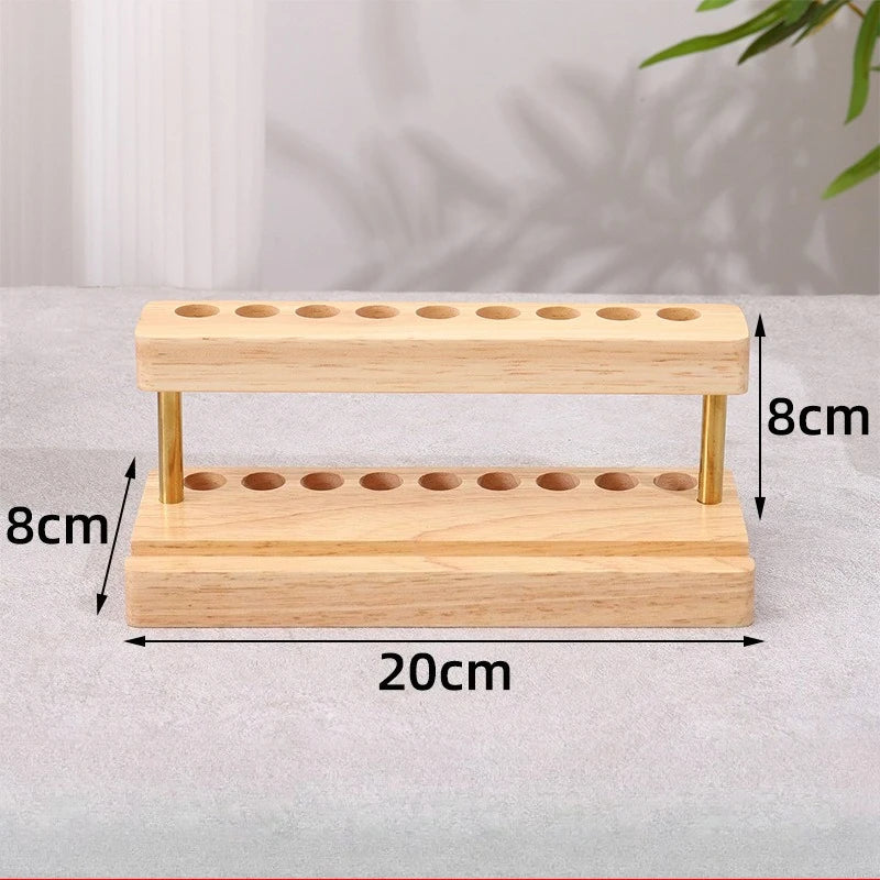 1PC Walnut Wood Multifunction Desk Organizer - Pen Holder, Phone Stand & Storage Solution for Office and School