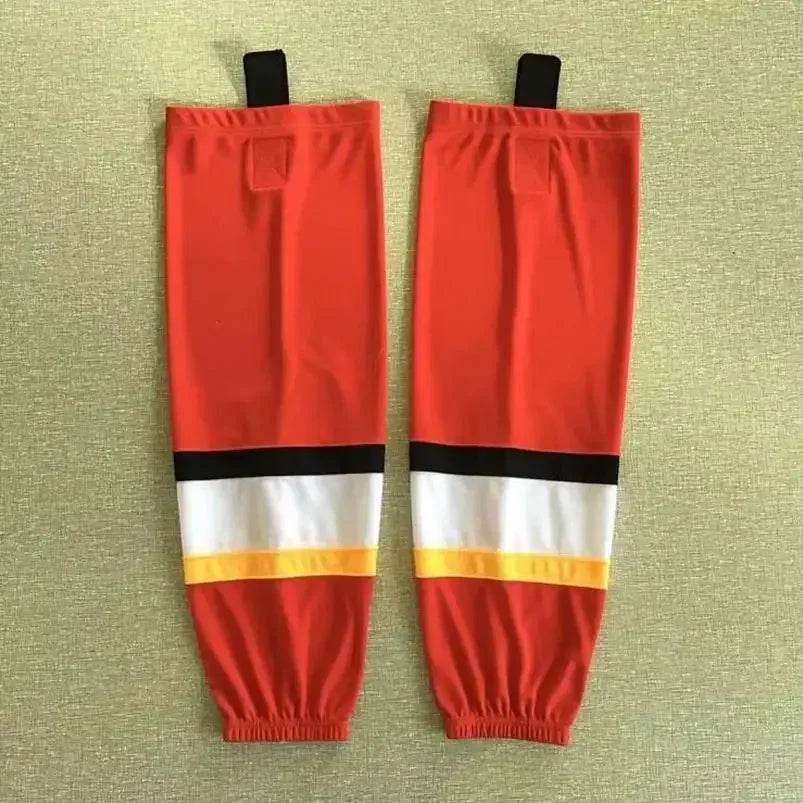1 Pair Multiple Colors Knit Ice Hockey Socks 100% Polyester Team Training Socks Practice Socks Hockey Equipment Sports Sock