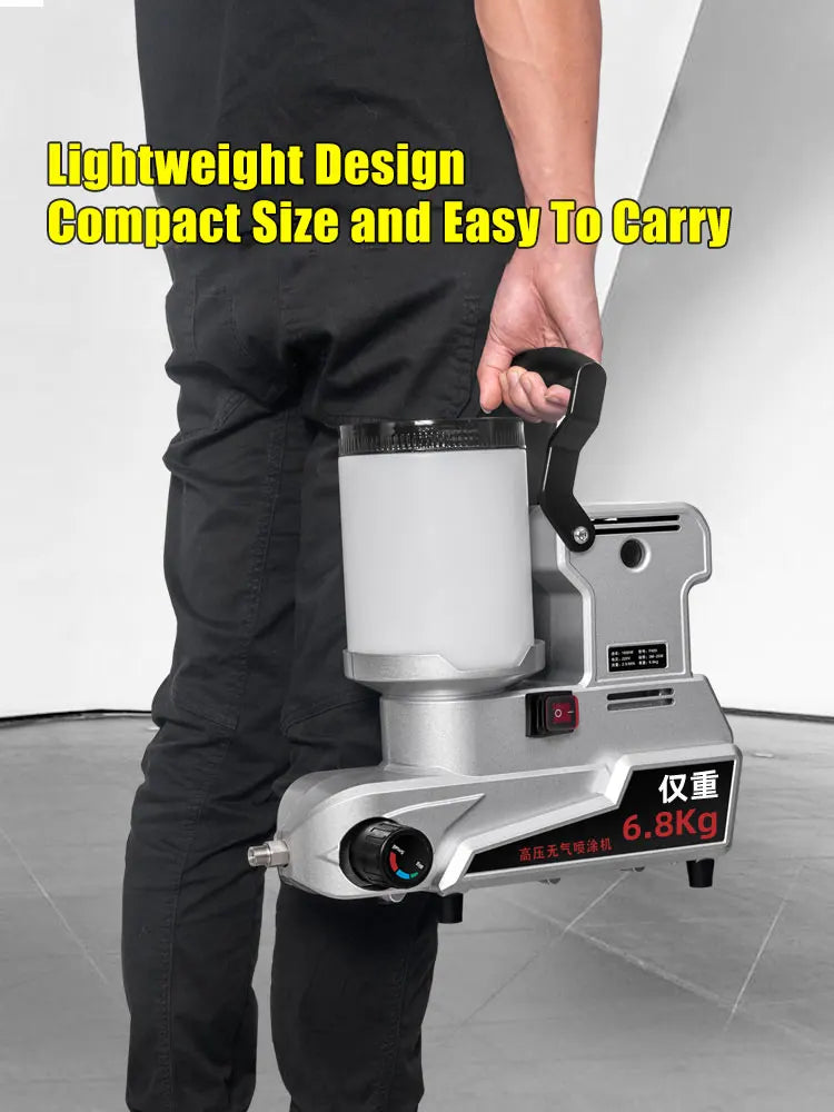 Nueva máquina pulverizadora de pintura sin aire multifuncional de 1200 W, pistola pulverizadora eléctrica portátil pequeña de 2 L, alta potencia para pintura doméstica. 