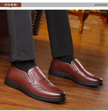 Men's leather shoes, new black, soft bottom, anti-slip, breathable shoes, men's business dress casual, luxury light flat