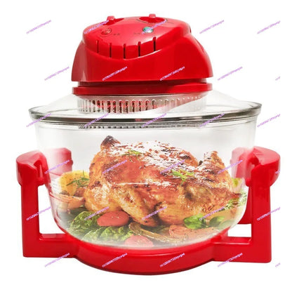 12L Light Wave Furnace Glass Air Fryer Grilled Chicken Grilled Chips Hot Air Circulation Air Furnace