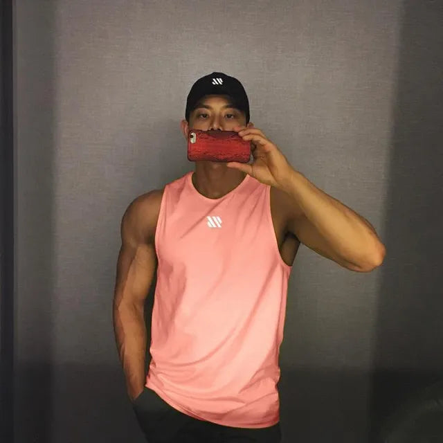 GITF-Men's Bodybuilding Tops, Gym Workout, Fitness Shirt, Running Kleding, Stringer, Singlet, Zomer, Training Vest 