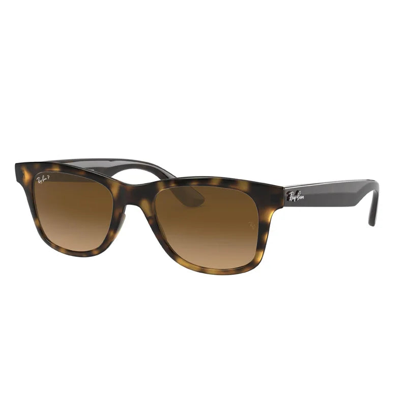 Ray-Ban Original Light Havana 4640F Square Sunglasses Glass Lenses, Polarized Eyewear in box
