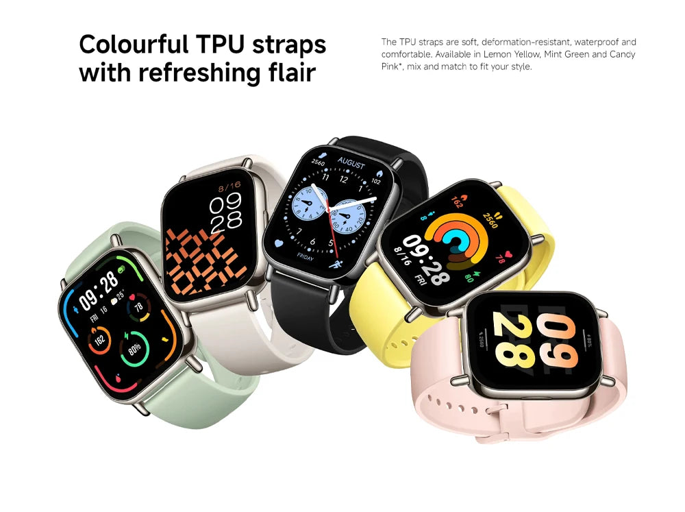 Global Version Xiaomi Redmi Watch 5 Lite 1.96" AMOLED up to 18 days battery built-in GNSS 150+ modes smart watch Bluetooth® call