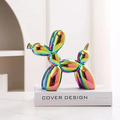 Escultura de cerámica abstracta con forma de perro, globo creativo, de ERMAKOVA, 11 cm/4,3 pulgadas, para decoración del hogar y la oficina, regalo