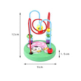 Juguete educativo de matemáticas Montessori para niños, juguetes de madera, círculos de cuentas, laberinto de alambre, rompecabezas de madera 