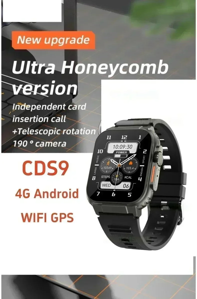 CDS9 5G Smartwatch: Android Smartwatch | 2.2" AMOLED HD | 180° Rotating Camera | 4G & GPS