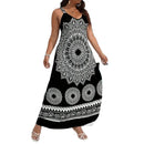 Summer Plus Size Women's Suspender Bohemian Dress Backless Dress