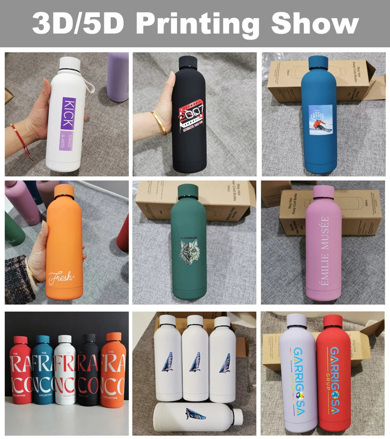 Custom Logo Thermos Large Vacuum Flask Stainless Steel Portable Thermos Bottle Outdoor Sports Water Bottle Travel Mug 500/750ml