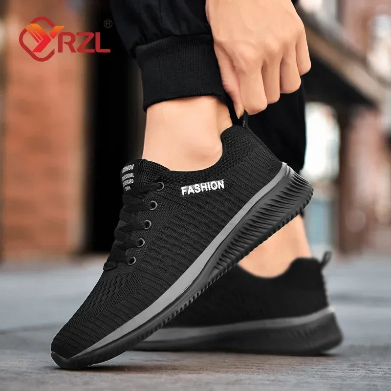 Zapatillas deportivas YRZL para hombre, ligeras, deportivas, clásicas, de malla, transpirables, informales, antideslizantes, a la moda