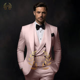 Traje blanco roto para hombre, para boda, cena, fiesta o cóctel, de 3 piezas (chaqueta, chaleco y pantalón), talla personalizada, color y vestido.
