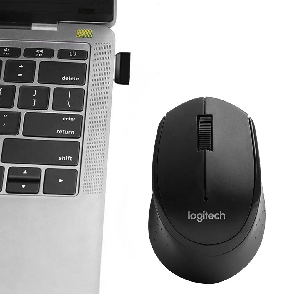 Ratón inalámbrico silencioso Logitech M330 de 1000 DPI, óptico y silencioso de 2,4 GHz con receptor USB, ideal para oficina, hogar y PC.