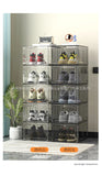 Transparent shoe box, magnetic drop front, thick plastic storage box, detachable dustproof shoe storage box