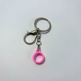 Portable lip gloss electronic pen pendant lip gloss keychain 13mm silicone ring