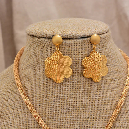 Jewelry Set For Women  Gold Plated With Necklace Pendant Nigerian Wedding Jewelry