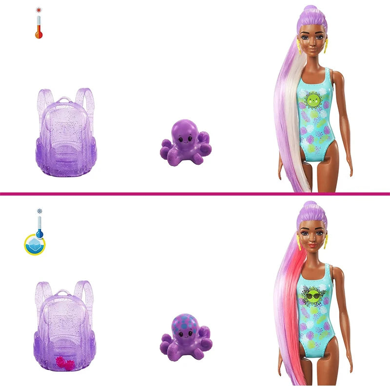 Genuine Barbie Color Reveal Foam Dolls Pet Friend with 25 Surprises Scented Bubbles Princess Doll Toys for Girls Gift