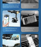 Rearview Mirror Phone Holder for Car, 360 Rotation Phone Mount, Stable Gripper Smartphone Navigation Bracket for iPhone Samsung Xiaomi