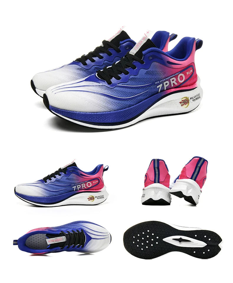 Summer Men's Running Shoes New Professional Carbon Plate Sports Training Shoes Outdoor Non-slip Shock-absorbing Tennis Shoes