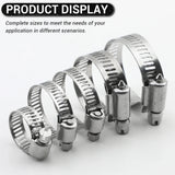 JUIDINTO 2-10pcs Adjustable Worm Gear Hose Clamp Stainless Steel 6-95mm Hose Clip Lock for Water and Gas Pipes