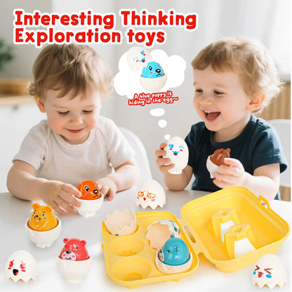 Matching Eggs Toys for Kids 1 2 3Toddlers Montessori Toys Easter Eggs Baby Shape Sorter Games Children Educational Learning Toys