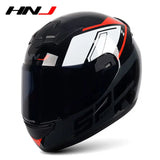 HNJ Men Motorcycle Helmet Women Full Face Helmet Riding Personality Horn Pink Helmet DOT Certification Motorcycle Helmet