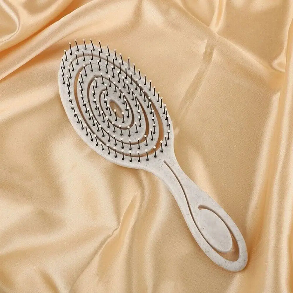 Peine de masaje elástico, peine para cabello enredado, cepillo desenredante, cepillos para cabello rizado húmedo, peine de barbero, herramientas de peluquería