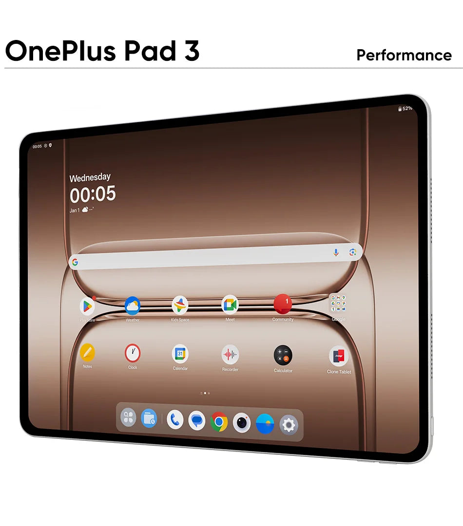 OnePlus Pad 3 13.2inches Tablet 144Hz Screen 12140mAh Snapdragon 8 Battery 13MP Rear Camera 8 Speakers 80W Charge Global Version
