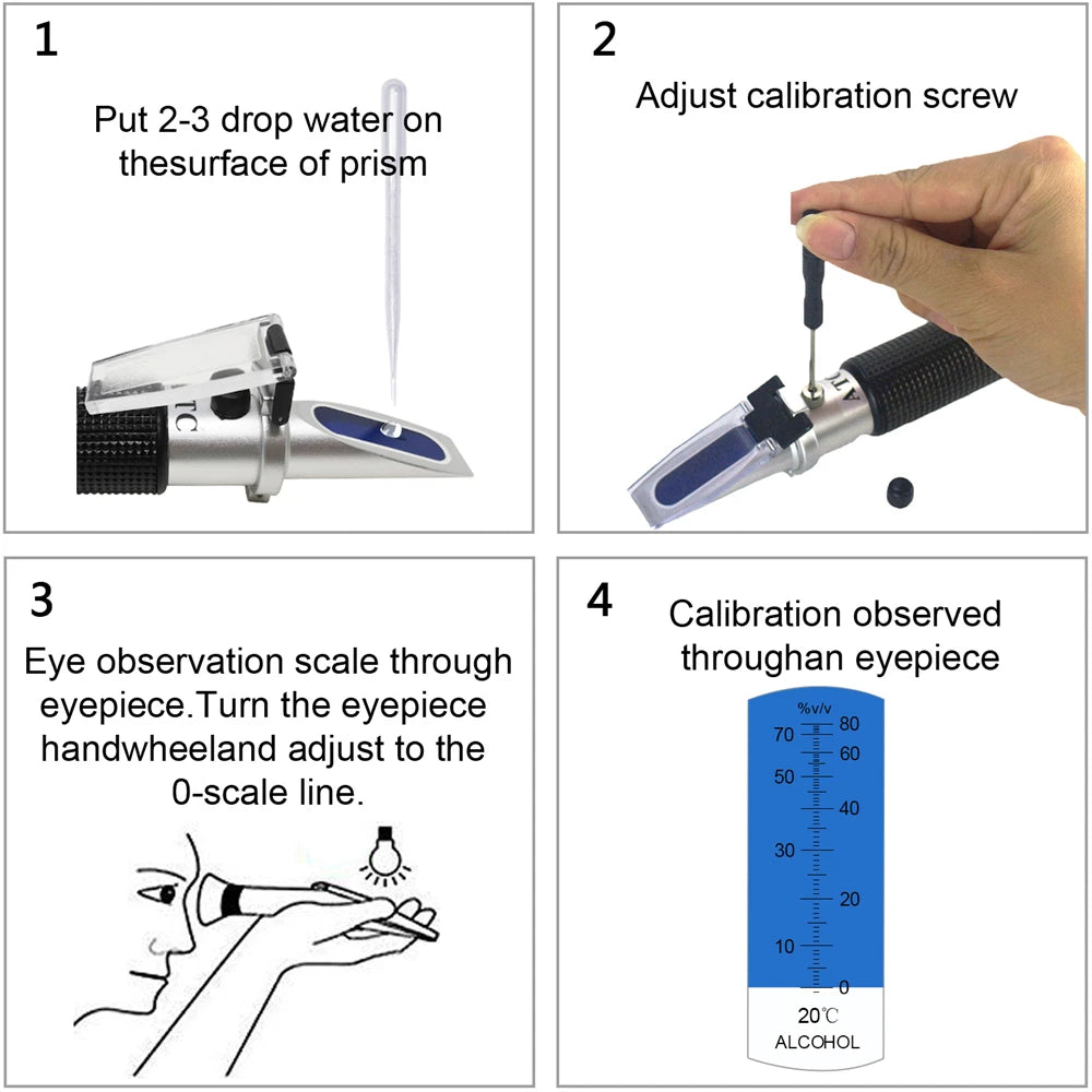 ATC Refractometer Antifreeze Freezing Point Coolant Tester Adblue Concentration Ethylene Glycol Car Battery Refractometer