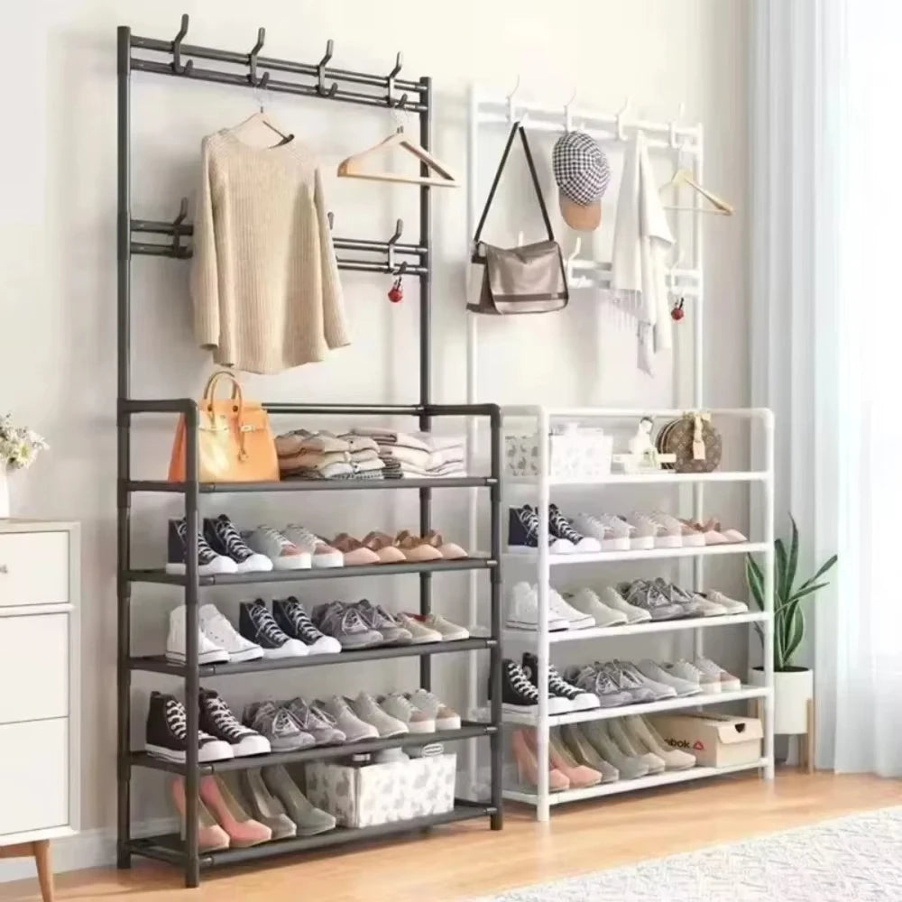 Zapatero multicapa para el hogar, multifuncional, para dormitorio, armario para zapatos y abrigos