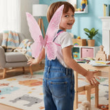 Fantasy Colorful Butterfly Fairy Wings Organza Sparkle Cosplay Wings Handmade Elf Wings Costume for Adult Kid