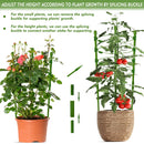 90cm Adjustable Tomato Cage 36 inches Plant Support Cages Cucumber Trellis for Climbing Plants 4 Adjustable Rings and Plant Clip