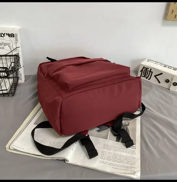 Black Grey White Red Versatile Backpack High Quality Large Capacity Waterproof Travel Bag Washable Nylon Computer Bag Unisex