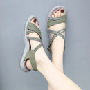 New 2025 Sports Sandals Rubber Velcro Large Size Women's Shoes Casual Comfortable Breathable Simple Summer Middle-Aged People