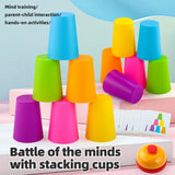 Kids Speed Training Toys Stack Cup Battle Table Game Indoor Family Party Game Toys Color Cognition Logic Training Classic Game