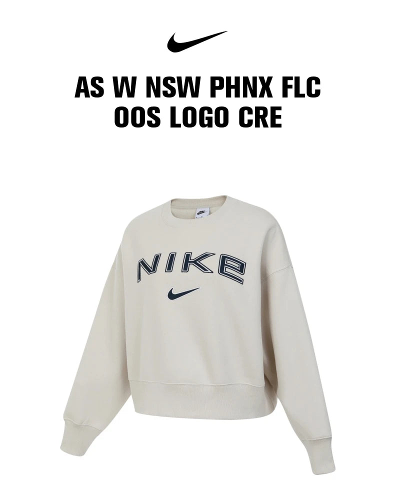 NIKE 2024 Women's AS W NSW PHNX FLC OOS LOGO CRE knitted Jumper FV7675-104