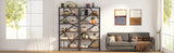 Tribesigns Bookshelf Storage Rack Standing Shelf 5 Tier Industrial Sturdy Bookshelf with Iron Pipe Frame